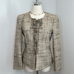 Armani Collezioni jacket Tan Wool Tweed Jacket excellent conditiom